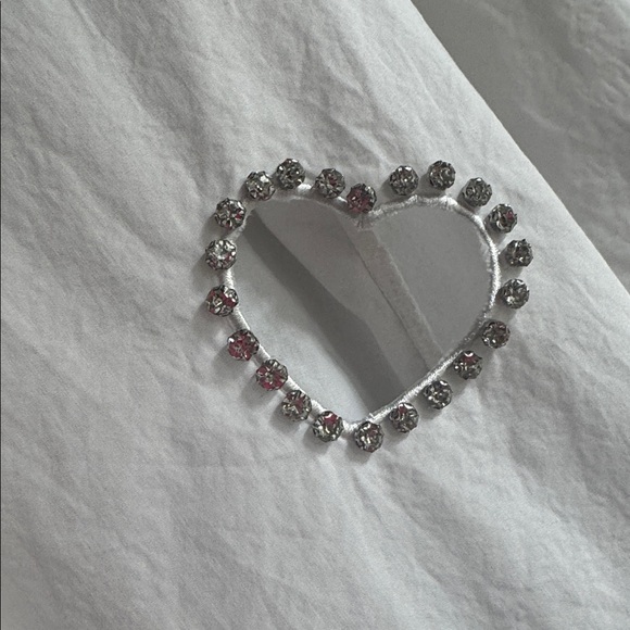 Lizette Collection Crystal Heart Cutout Long Sleeve Blouse - Picture 13 of 14